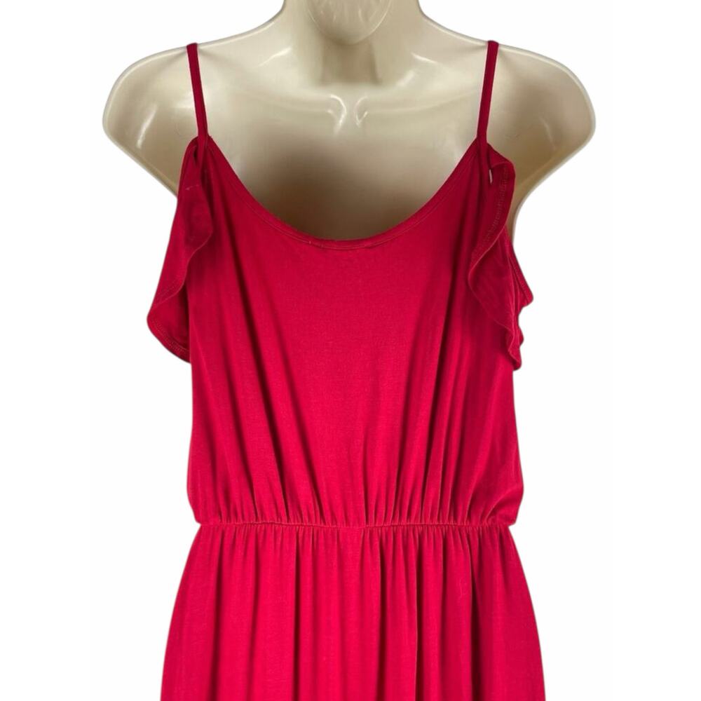 Rolla Coster Cold Shoulder Faux Wrap Maxi Dress Red Size S - Picture 8 of 9